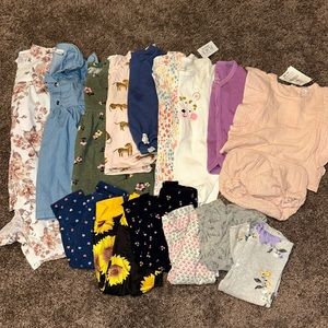 Babygirl 12/18m spring & summer romper dress top pants bundle!!